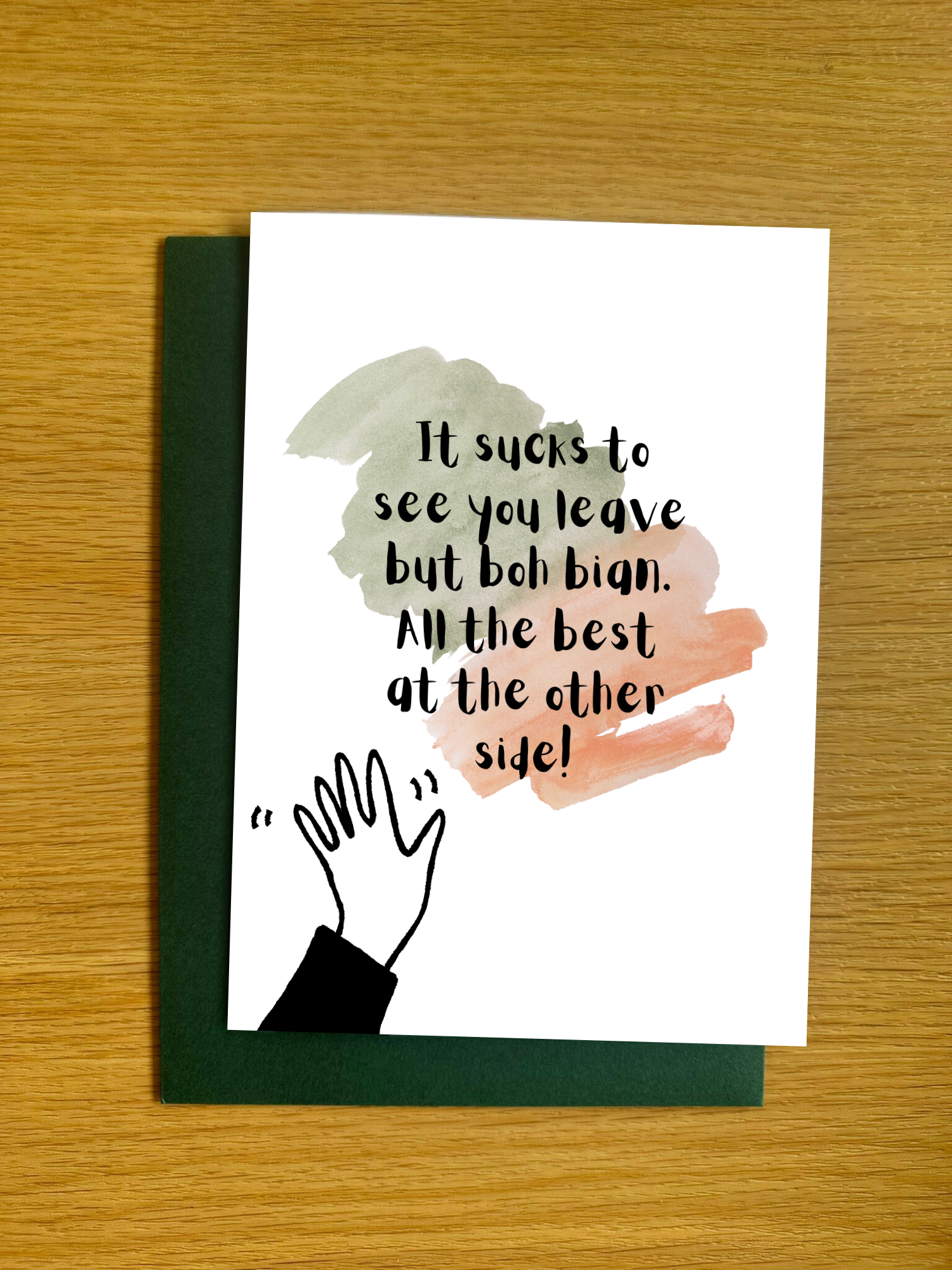 (Bo Bian Design) Farewell Card for Colleague/ Funny Farewell Card/Large Card/Greeting Card / Gift Card/ Personalise Card/ Card for Retirement