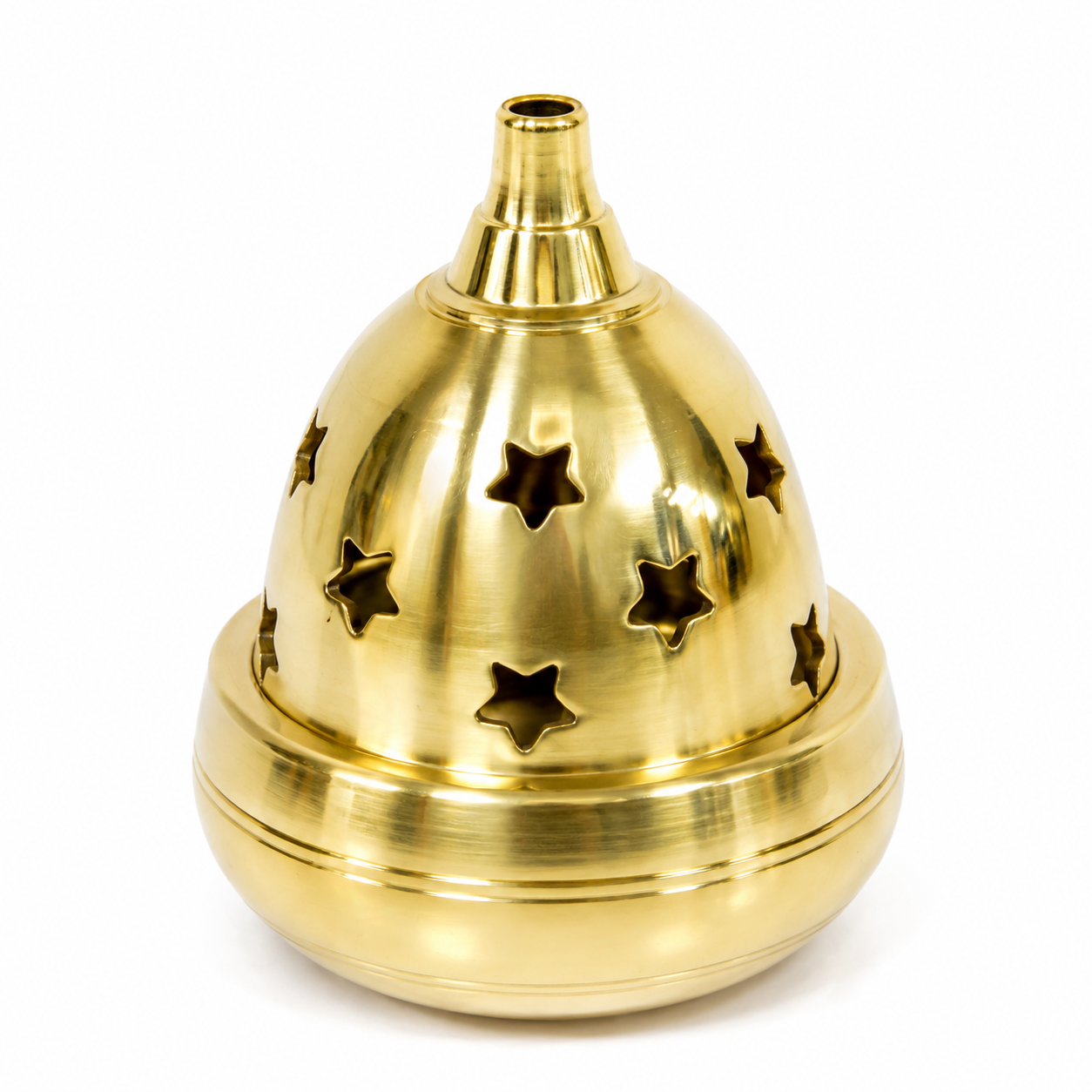 Traditional Brass Akhand Diya with Lid | Long-Burning Oil Lamp for Pooja Aarti Temple & Home Rituals (Pack of 1 | Height - 5 inch Width - 2.5 inch)