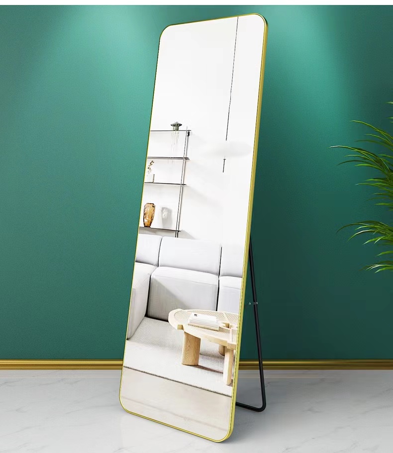 [SG Ready Stocks] Full Length Mirror Standing Hanging Nordic Mirror Aluminium Frame Tall Removable Big Mirror