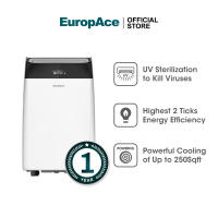 [Upgraded Model] EuropAce 10000 BTU 4-IN-1 Smart Air Purifying Green Portable Aircon  | EGAC10E8UV | 250sqft 99.97% Airborne Particles Removal Smart WiFi Front LED Display