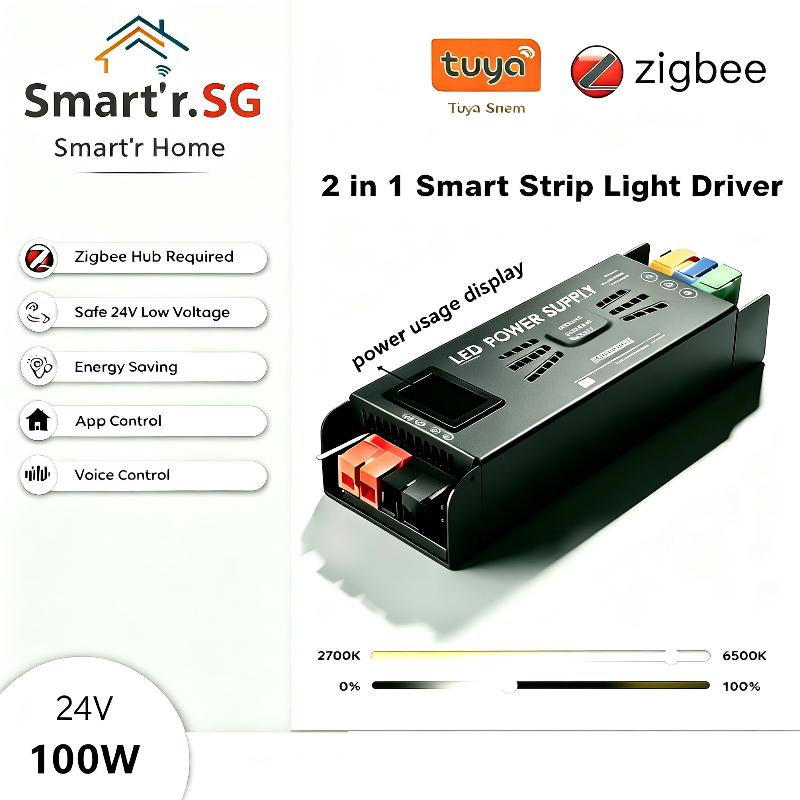 Tuya Smart Zigbee CCT LED or COB driver support Alexa and Google intergration