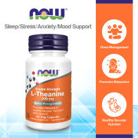 NOW FOODS Supplements L-Theanine 200 mg with Inositol Stress Management* 60 Veg Capsules