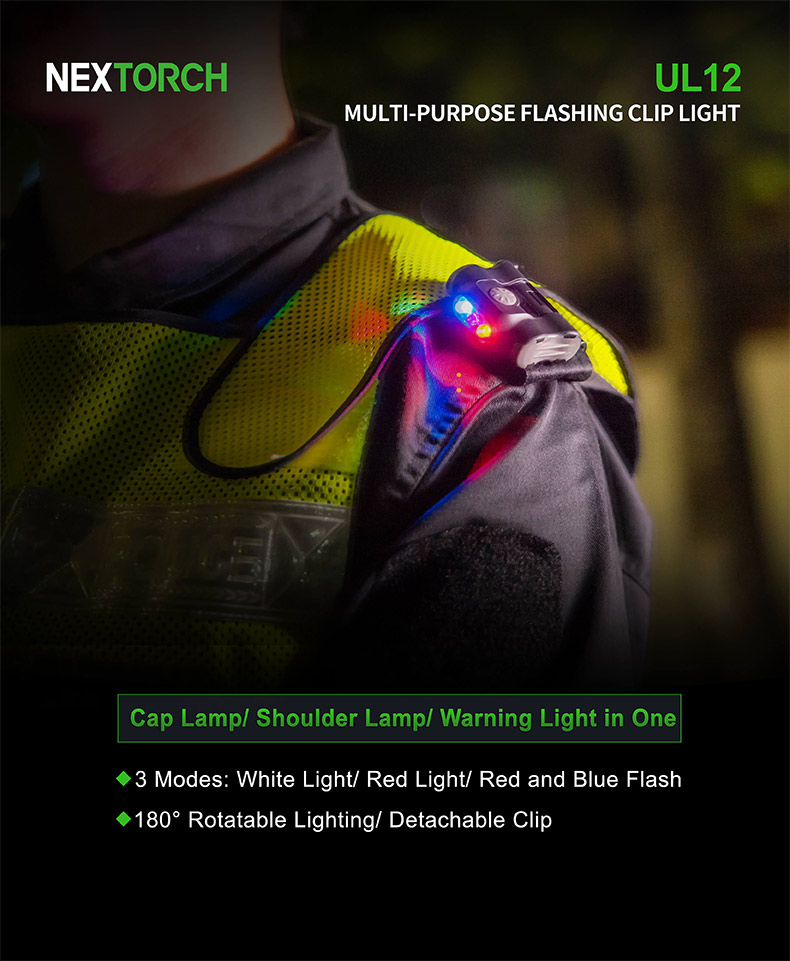 Nextorch UL12 Red & Blue Blinker with White Light