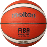 Molten BG3800 BG Series Basketball Size 7 with 12 panel / 2-tone Design and Composite Leather Cover (Orange/Ivory)