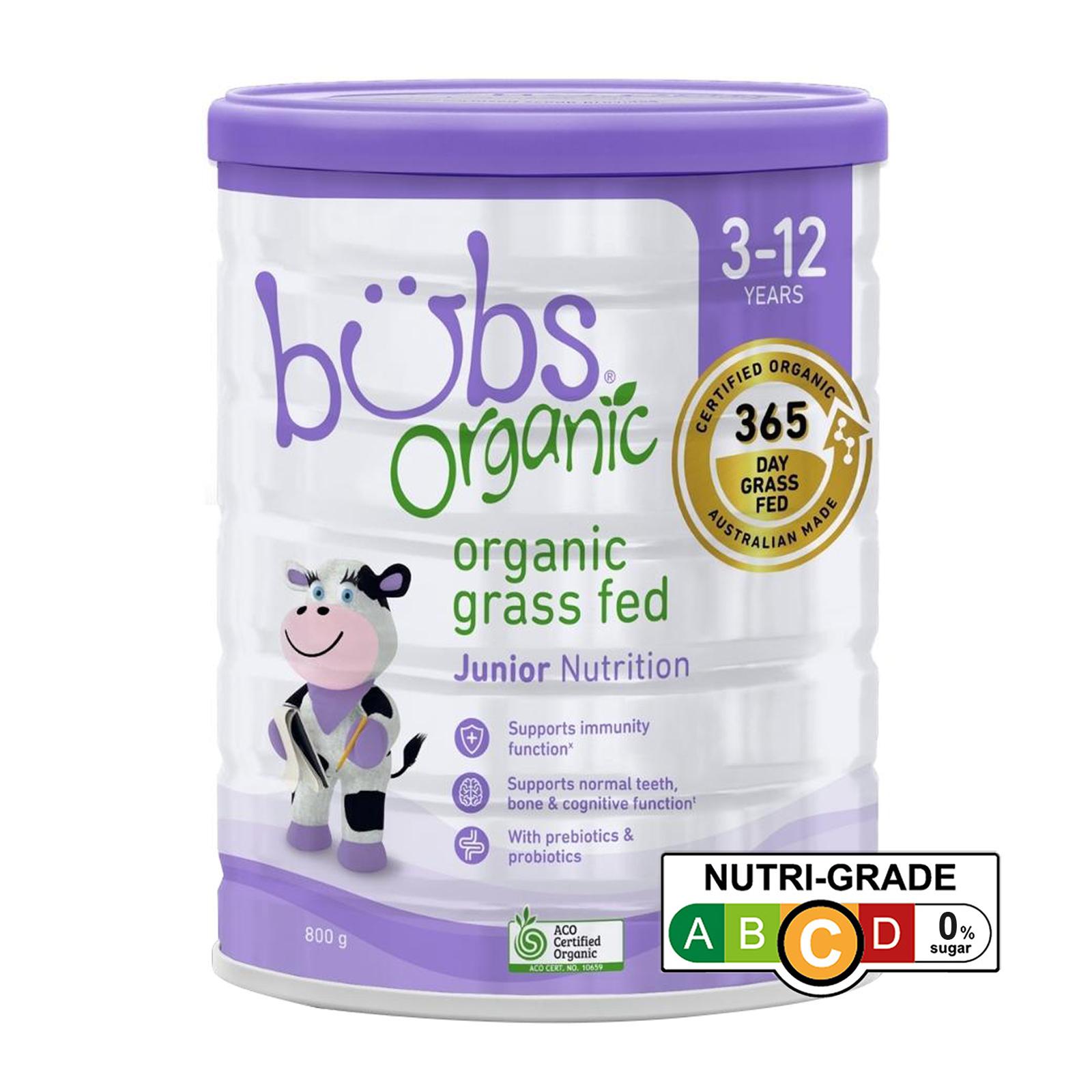 Bubs Organic Grass Fed Follow-on Formula Stage 2, 800g