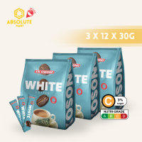 [TRIPLE PACK] AIK CHEONG White Coffee Kosong  2-IN-1 No Sugar 3 X 12 X 30G (SACHET)