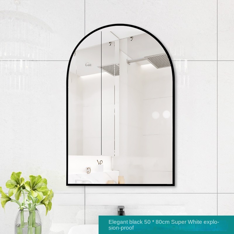 Nordic bathroom mirror bathroom mirror hanging wall bathroom bathroom mirror arch makeup mirror dressing mirror wall hanging