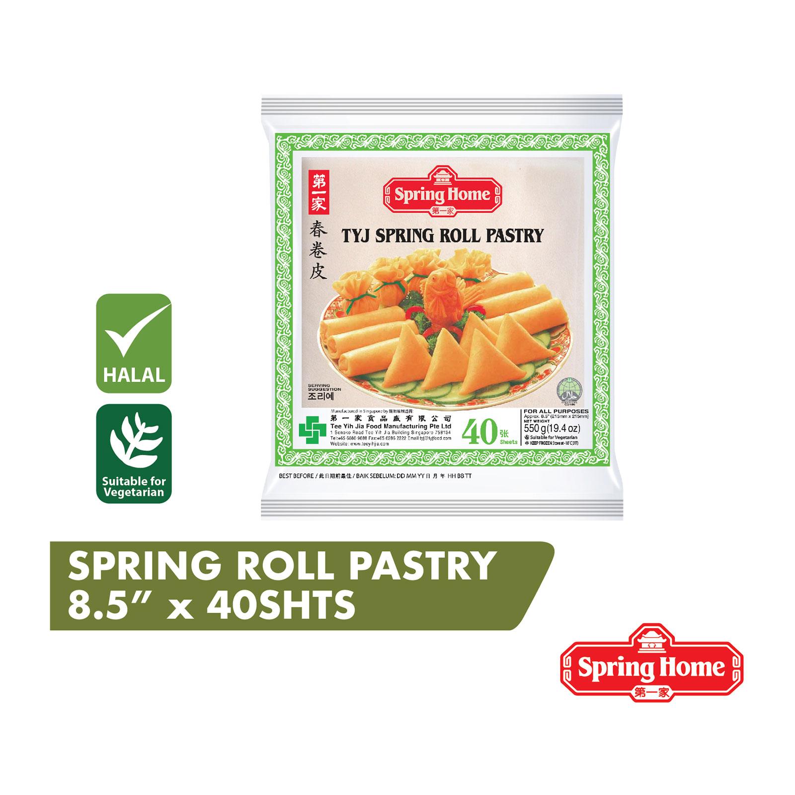 TYJ Spring Home 8.5 Spring Roll Pastry, 40 x 20 Sheets