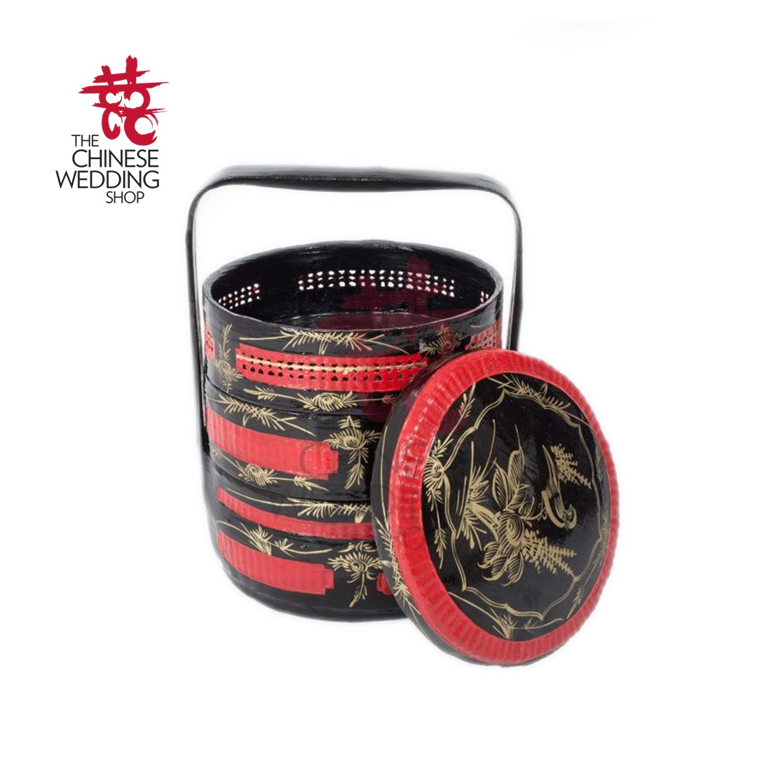 The Chinese Wedding Shop - Rental of 3-tiered Guo Da Li Basket (STORE PICK-UP ONLY) (BKR4)