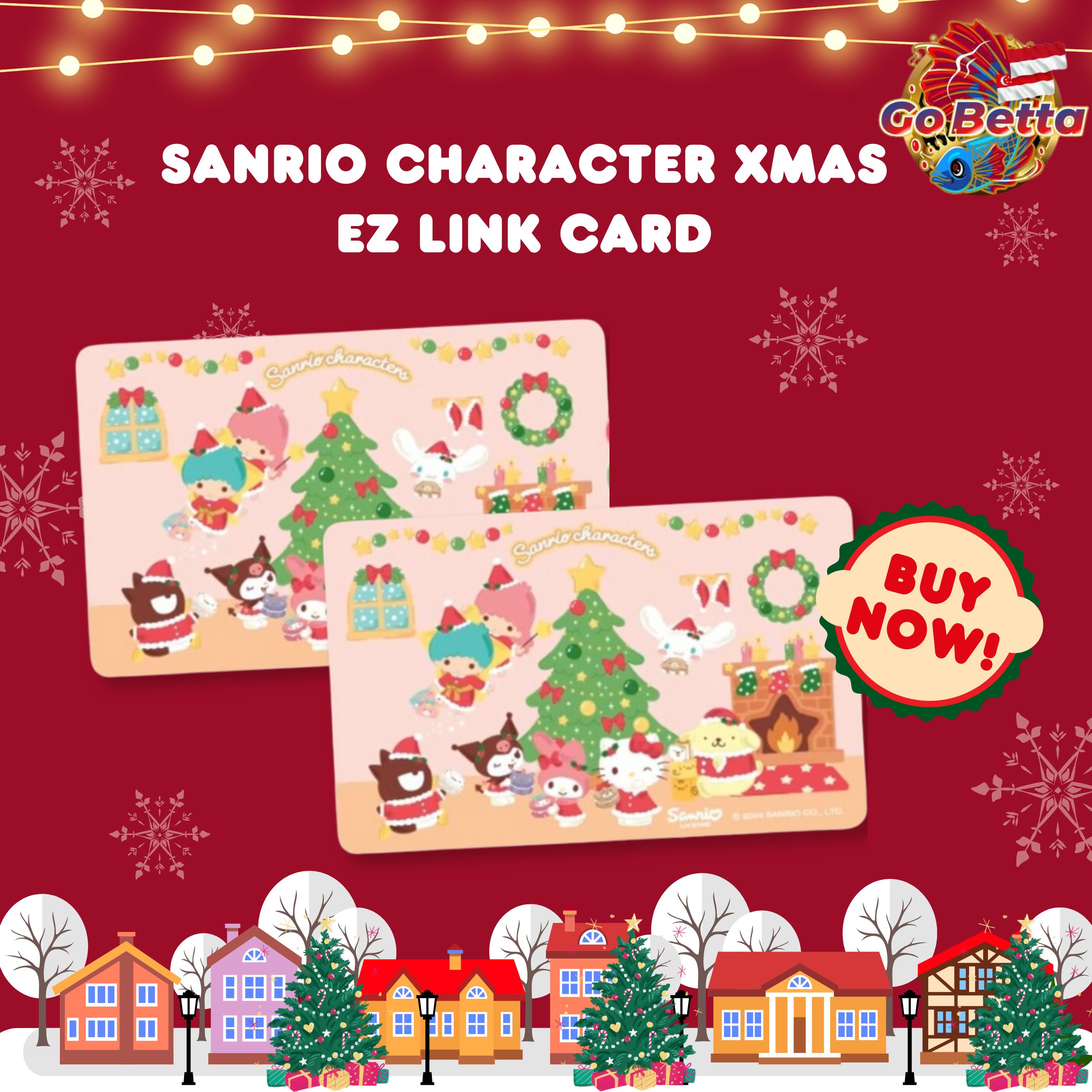 🇸🇬 Ez Link Sanrio SimplyGo EZ-Link Card - LED Ezlink Card for MRT Singapore & Bus Singapore | Stylish Ezlink SG Transit Card | Official Sanrio Card for Convenient Travel | Durable Ez Link Card Perfect for Daily Use & Collectors