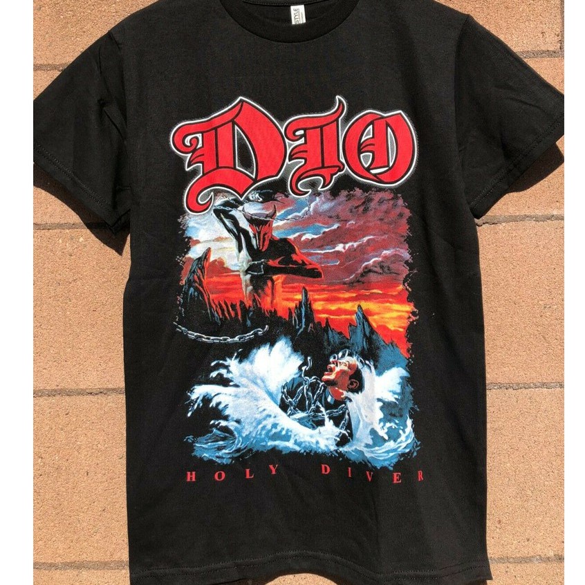 Men'S T-Shirt Dio Holy Diver T Shirt Funny Short Sleeves Cotton Men Tops