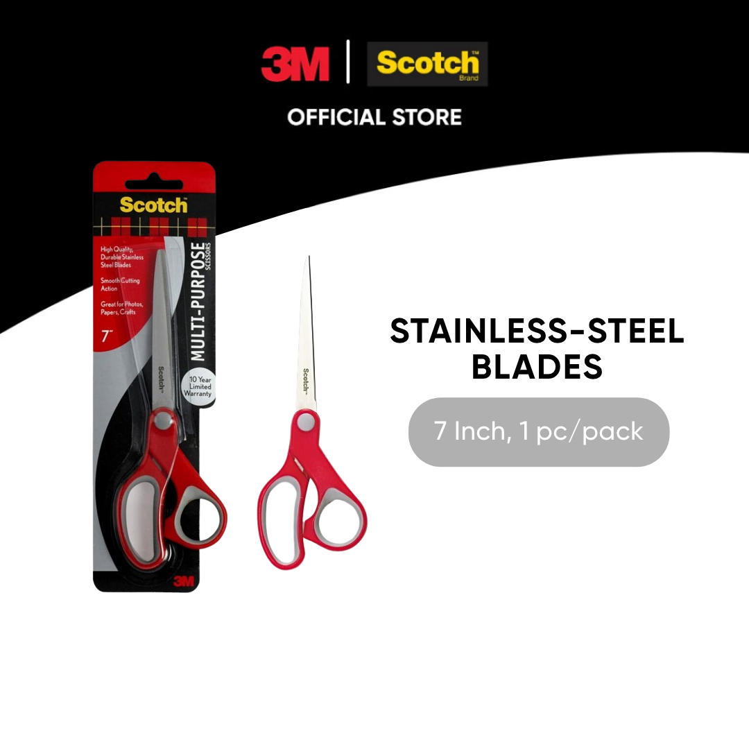 3M™ Scotch™ Multi-Purpose Scissors 1 pc/pack 8 in/ 7 in Red For office school art purposes