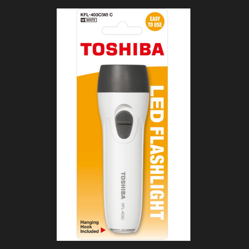 Toshiba Compact LED Flashlight KFL-403C Handheld Torch