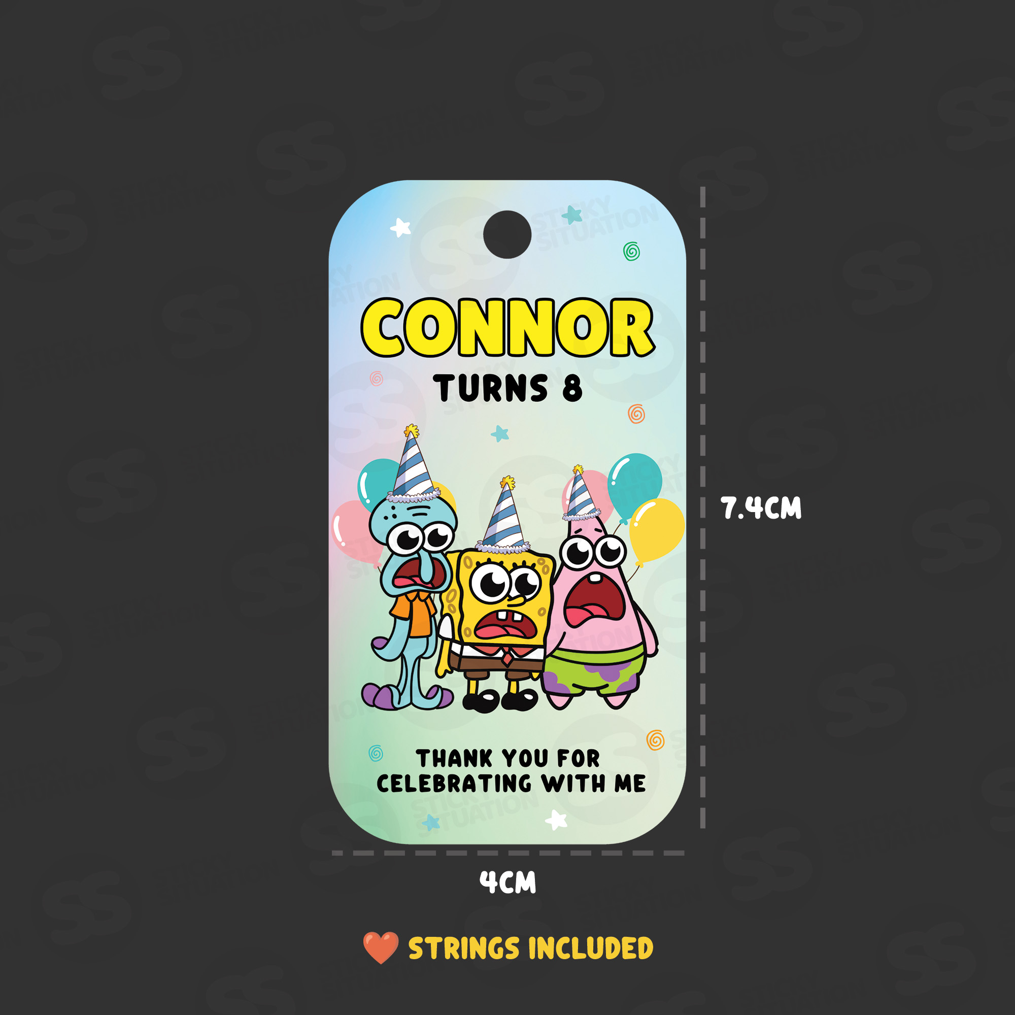 Disney Character Birthday Gift Tags Personalized | Kids Party Favors | Custom Name Labels (Mickey Mouse Minions Sonic)