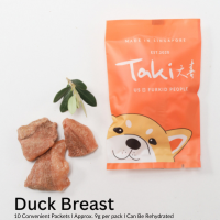 Taki Pets DUCK BREAST PREMIUM Freeze Dried Dog and Cat Treats - Single Ingredient Treat [Made in Singapore]