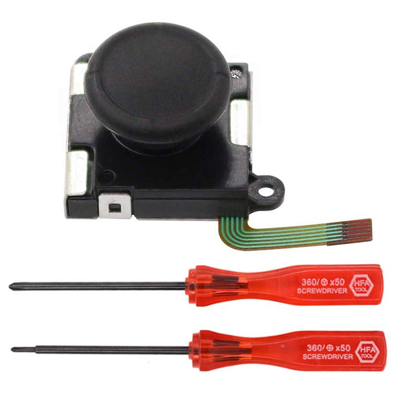 Left and Right 3D Analog Joystick Rocker Thumb Rod Stick with Screwdriver for Nintendo Switch Joy-con Controller