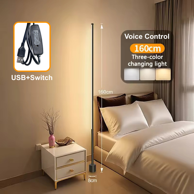 NICEDEAL Smart Voice Induction Floor Lamp LED Modern Nordic Minimalist Light Luxury Standing
