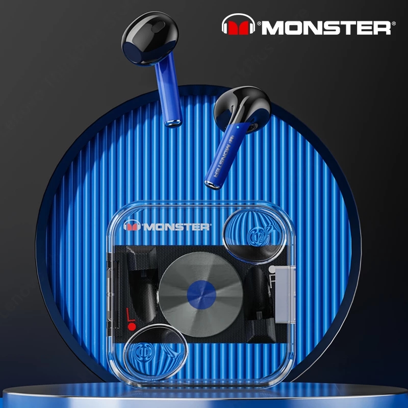 Monster Airmars XKT01 Wireless Bluetooth 5.2 Earphone TWS HiFi Music Wireless Headphones With Mic 300mAh Stereo in-Ear Earphone