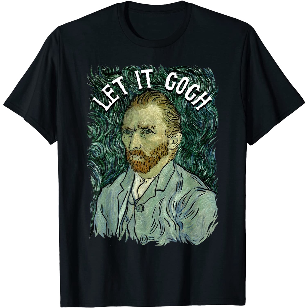 Adult T-Shirt Let It Gogh T Shirt Vincent Van Gogh Artist Funny Image Gift