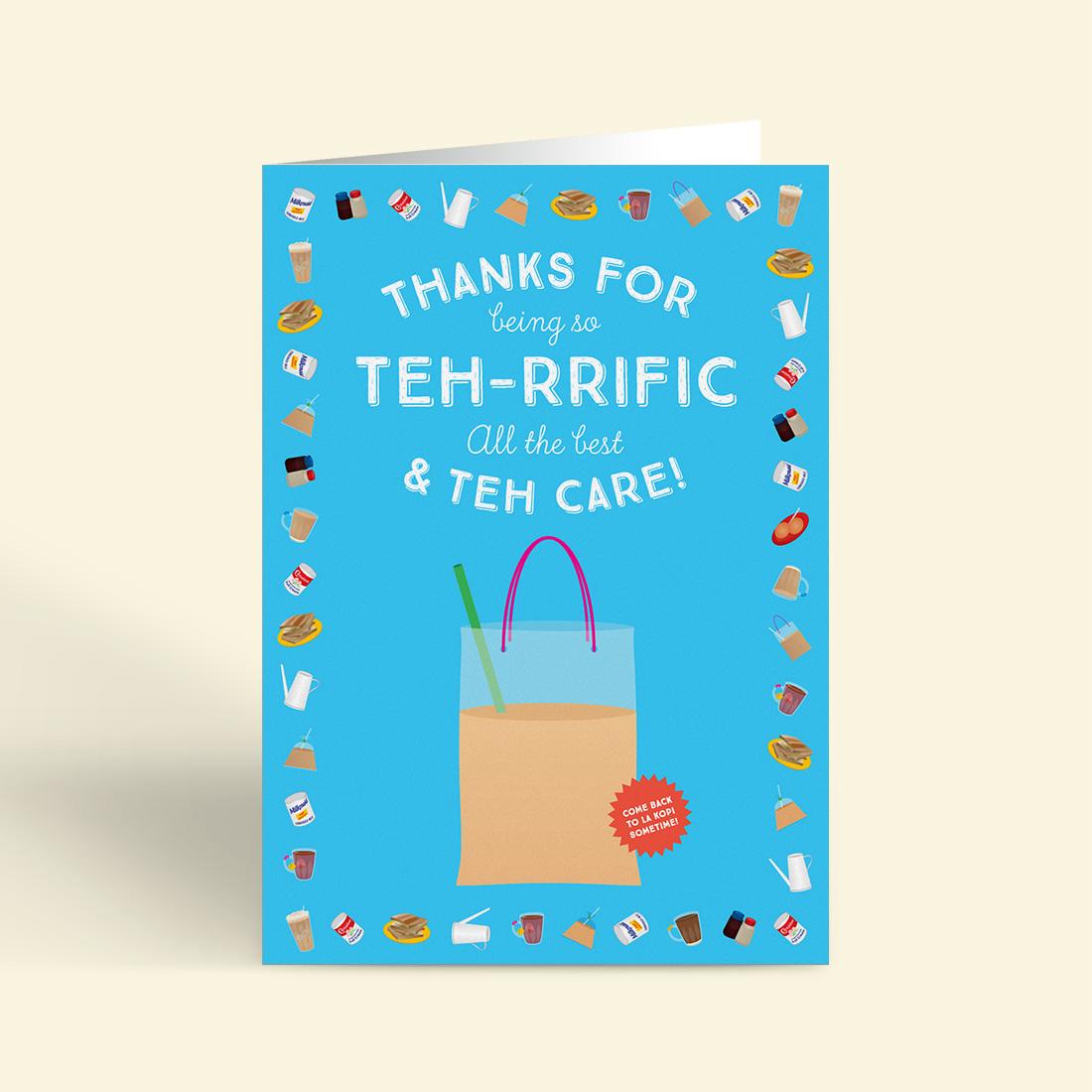 Singapore Gift Souvenir Greeting Card – A4 Size (Farewell / Goodbye / Bye / Take Care) Teh