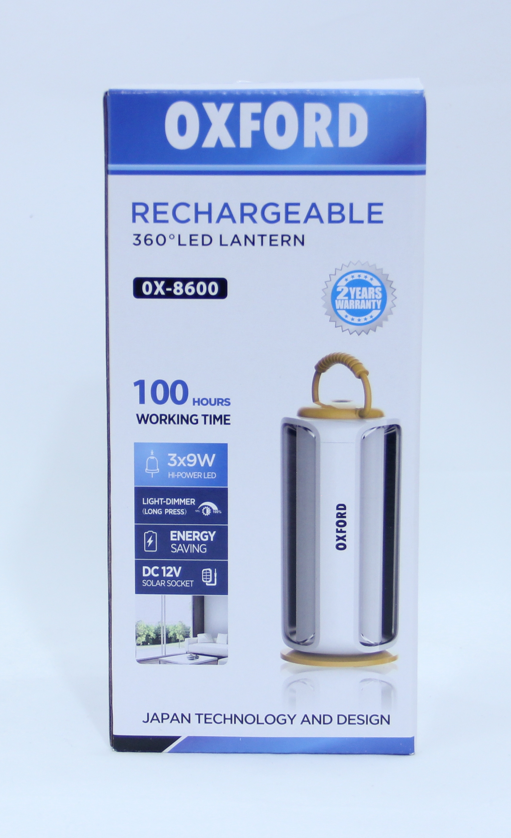 OXFORD OX8600 LED RECHARGEABLE EMERGENCY LANTERN 3 SIDE LIGHT HOT SELLING