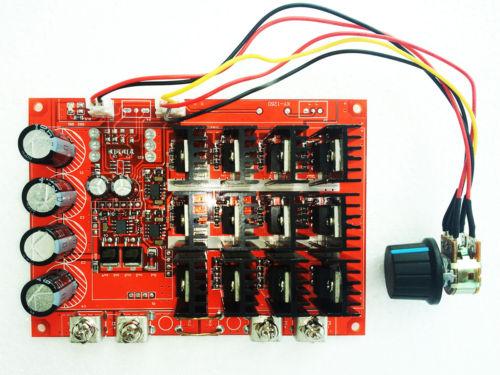 HT 10-50V 60A จอ DC ตัวควบคุมความเร็ว PWM HHO RC Controller 12V 24V 48V 3000W สูงสุด (สีแดง Board)