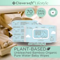[Cloversoft Official] Unbleached Bamboo Pure Water Baby Wipes [70sheets x 3]