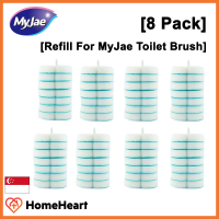 [REFILL 8 pack] (56pcs) for MyJae Toilet Brush With Refillable Heads  Anti- Bacterial Disposable Brush-Heads (56pcs) [REFILL 8 pack]