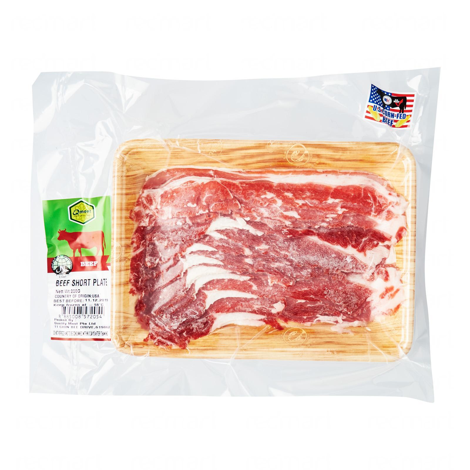 Qmeat Us Beef Short Plate Shabu Shabu Frozen Lazada Singapore