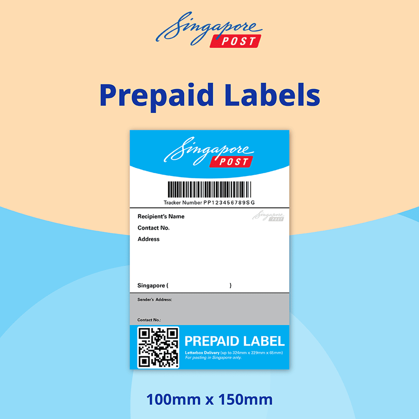 Smartpac Small | Smartpac Medium | Smartpac Box | Tracked Letterbox Prepaid Label - Singapore Post (No Minimum Order)