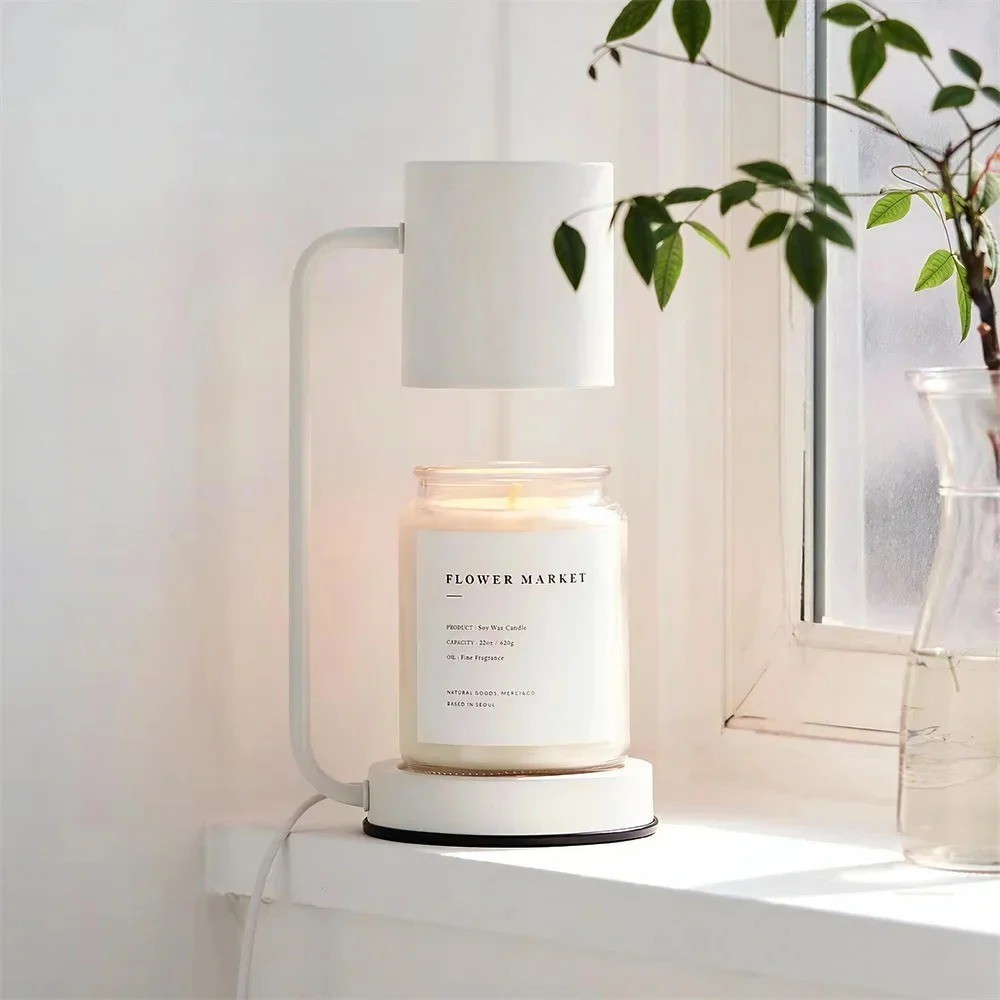Candle Warmer with Timer Wax Nordic Aromatherapy Wax Melting Lamp Romantic Candle Warmer Lamp Fragrance Light Home Decor