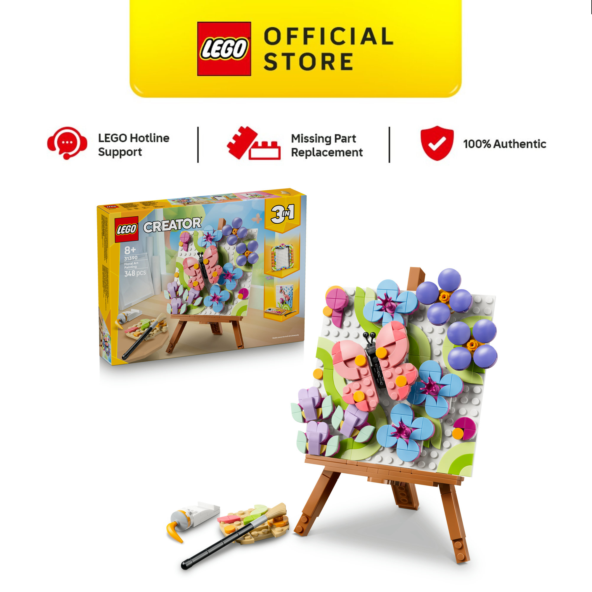 LEGO Creator 3 in 1 31390 Floral Art Decor Painting (348 Pieces)