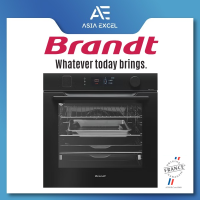 BRANDT BOR7586BB 73L BLACK 100% COMBI STEAM PYROLYTIC BUILT IN OVEN