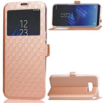 BYT Leather Flip Cover Case for Samsung Galaxy S8 with Window View - intl