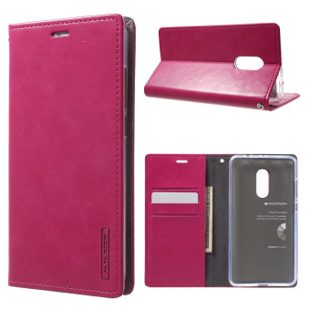 MERCURY GOOSPERY Blue Moon Flip Leather Case Protector for Xiaomi Redmi Note 4 - Rose