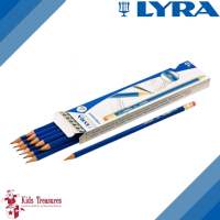 Lyra Robinson HB Hexagonal Graphite Pencil With Eraser - 12 pcs For School Office & Everyday Writing