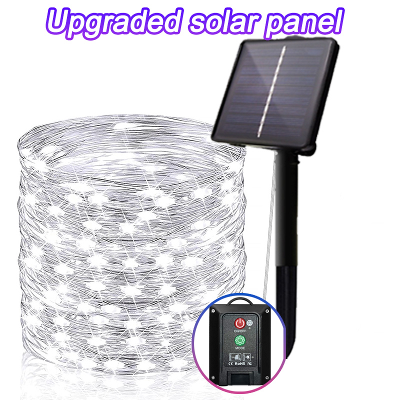 22M 200LED Solar Lights Solar Garden Light Christmas Lights Outdoor Fairy Lights LED Light String Waterproof for Christmas Garden Party Decoration Christmas Decoration
