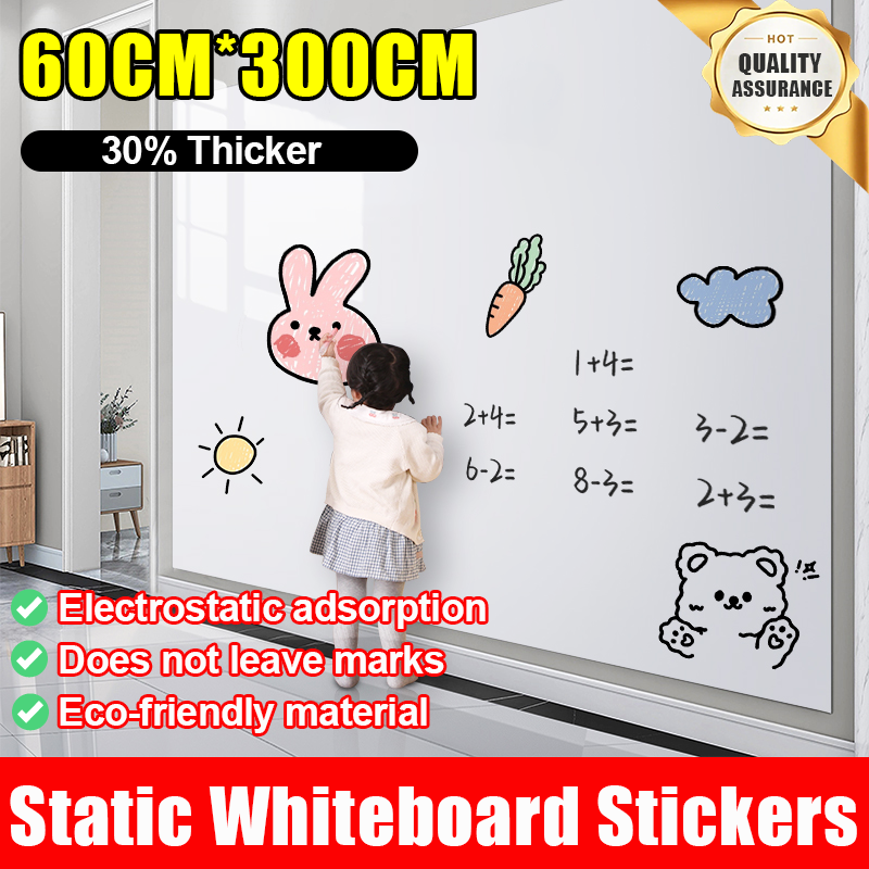 【singapore spot】magnetic whiteboard wall sticker board wall magnetic whiteboard sticker white board wall sticker removable no-glue whiteboard wall stickers kids graffiti drawing writing board 白板贴