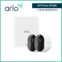 Arlo Pro 6 2K Quad HD Wireless HDR Security Camera System Bundle - 2 Cameras supports local recording*