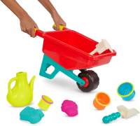 [B. Toys by Battat] Wheelbarrow Wonders with Gardening Tools Kids Set - 18m+