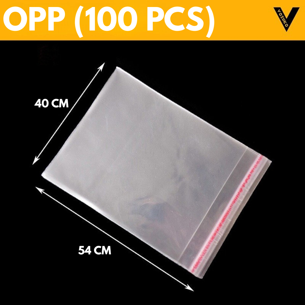 [SG SELLER] Self Adhesive Clear OPP Transparent Packaging Poly Plastic Bag Retailer Clothes Sealing Wrap Plastic Storage