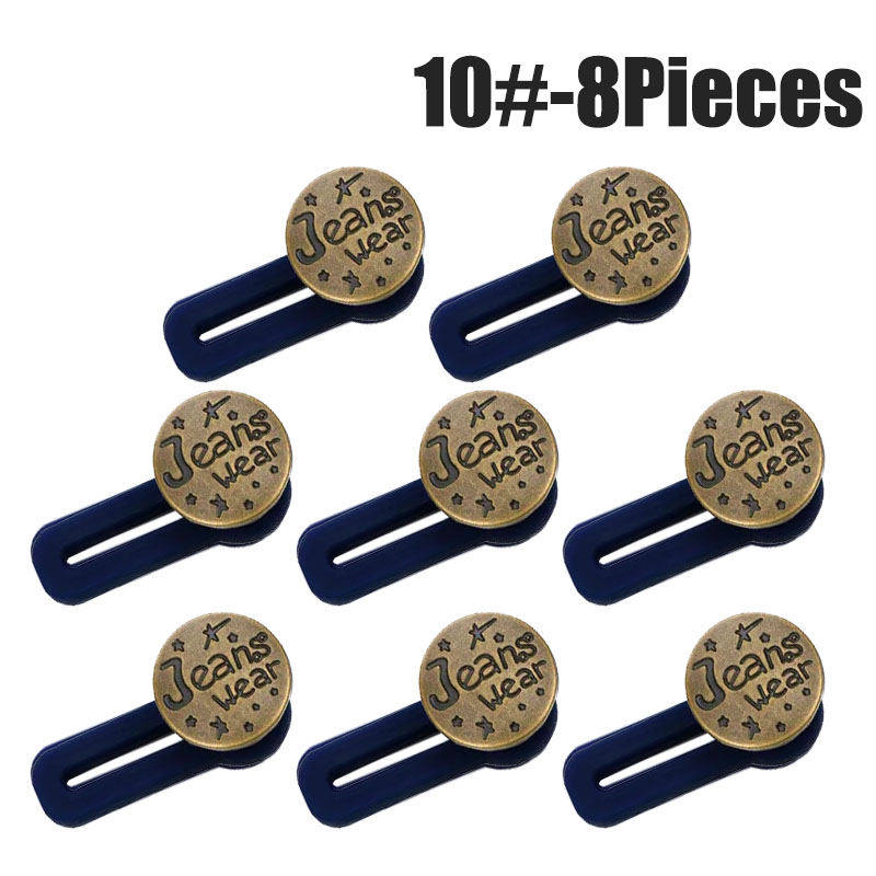 New Pants Extender Button Waistband For Jeans Collars Cuffs No Sew Metal Retractable Buttons