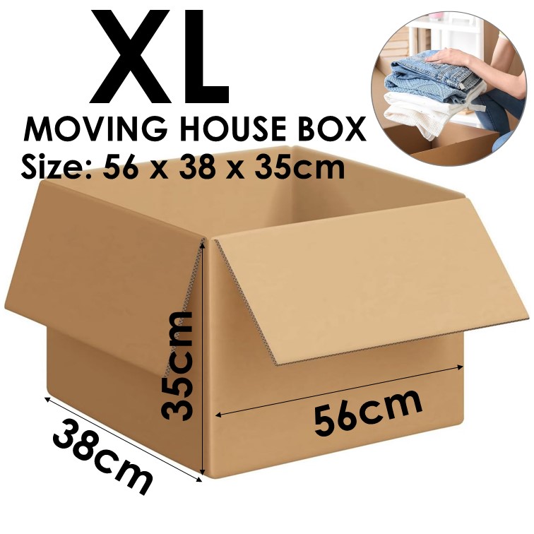 XL Carton Boxes for House Moving | Carton Box | Big Boxes Shipping Moving Relocation Carton Box 56X38X35CM