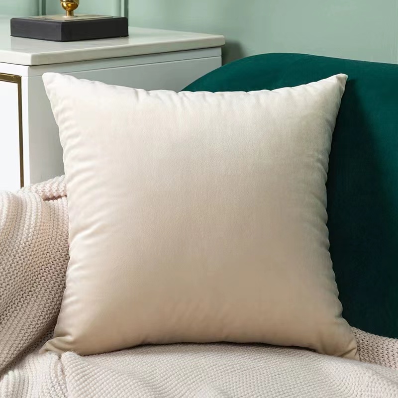 Cushion Cover Pillow Cover Solid Color Velvet 30x50cm40x40cm 45x45cm50x50cm Soft And Delicate Machine washable