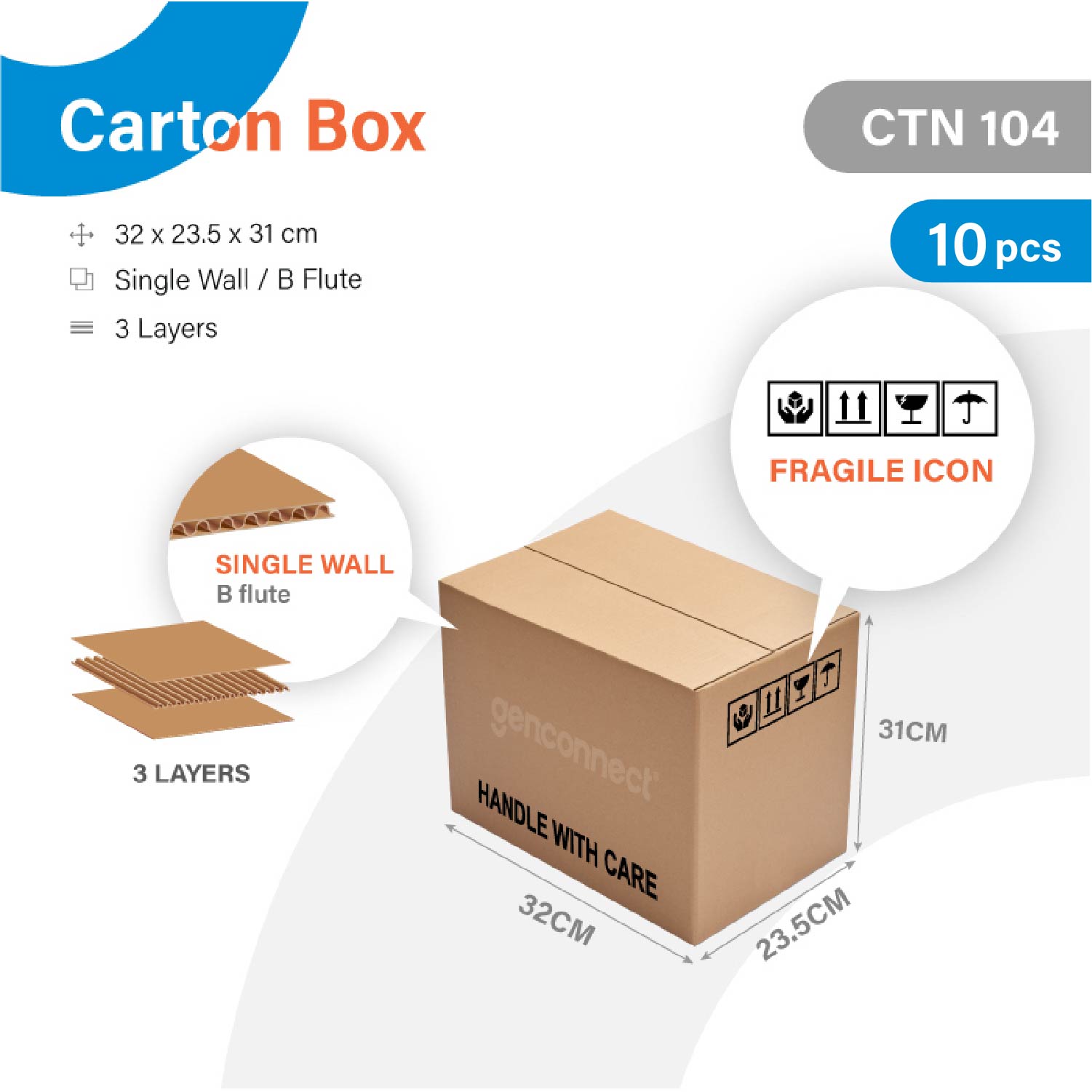 Carton Box Reliable Boxes For Wholesale Includes Warning Sticker Thick Durable Multi-Purpose