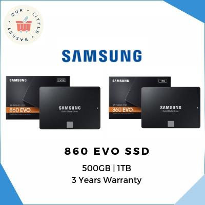 Samsung 860 EVO SATA III 2.5 inch 500GB / 1TB SSD w/Warranty