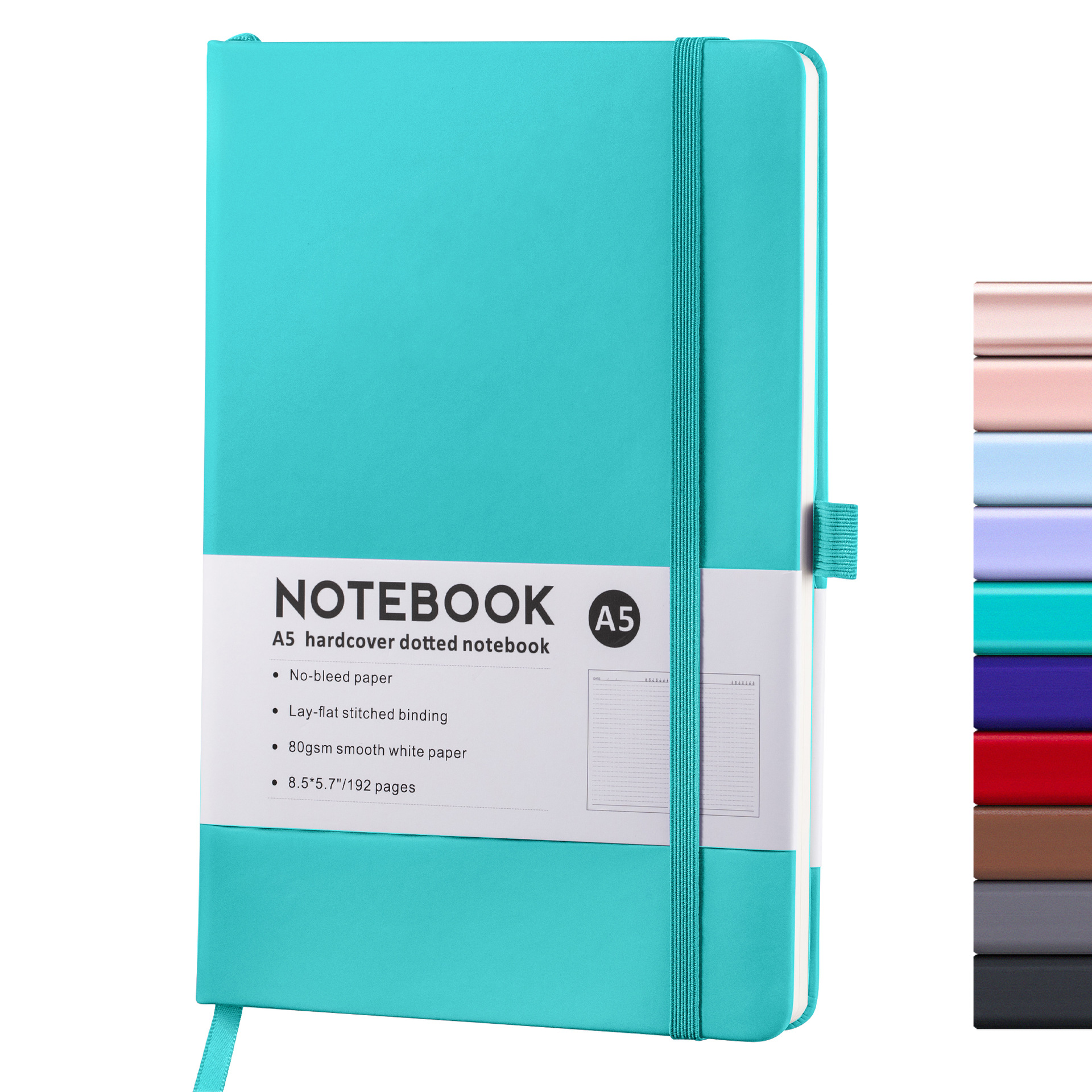 Notebook A5 Lined Journal Notebook Hardcover PU Leather Journal Classic Pen Loop Notebook For Travel College