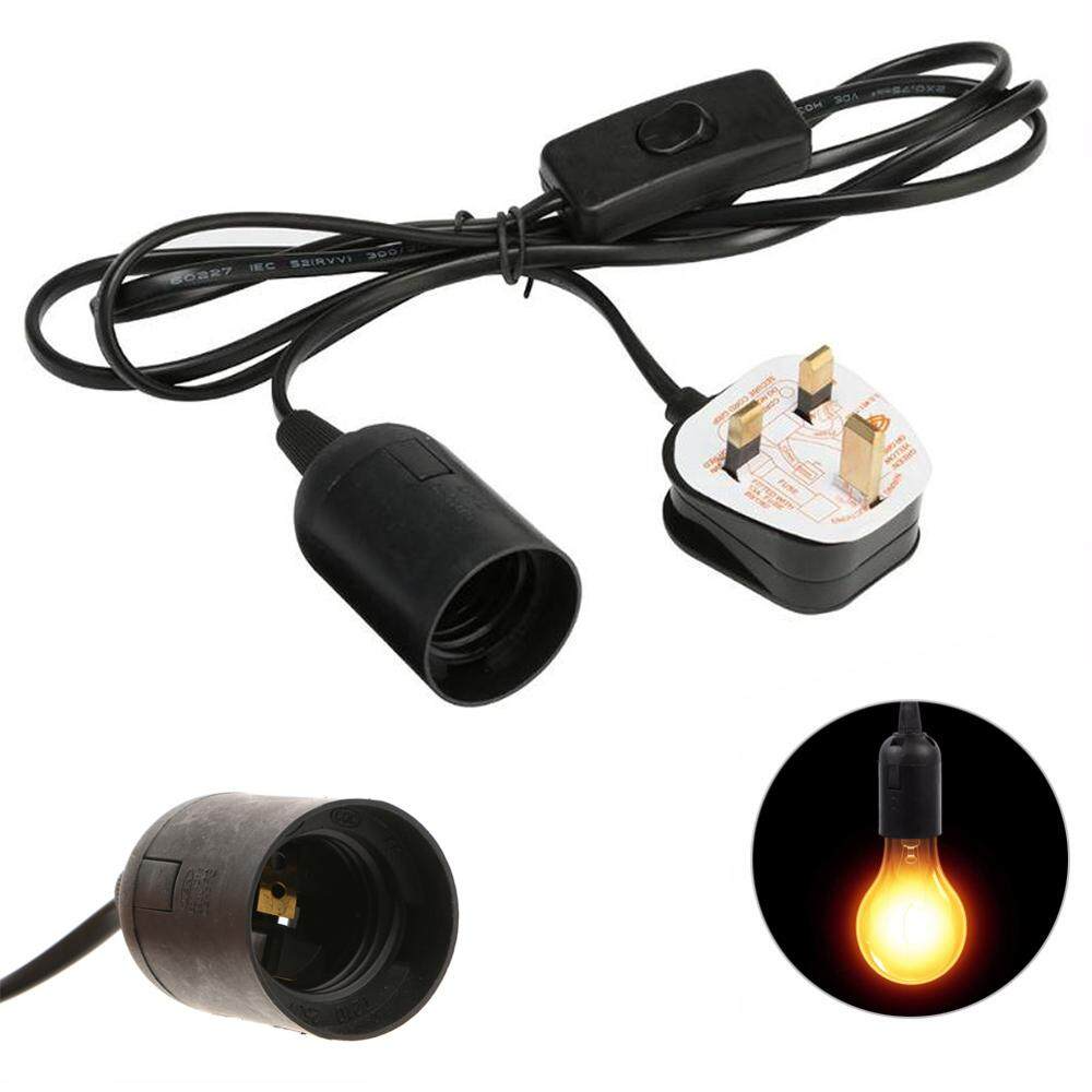 Household E27 screw mouth plastic pendant lamp with switch hanging lamp holder plug bedside power supply extension