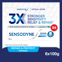 [6 Pack] SENSODYNE Toothpaste Repair & Protect Deep Repair Lasting and Daily Sensitivity Protection Original100g