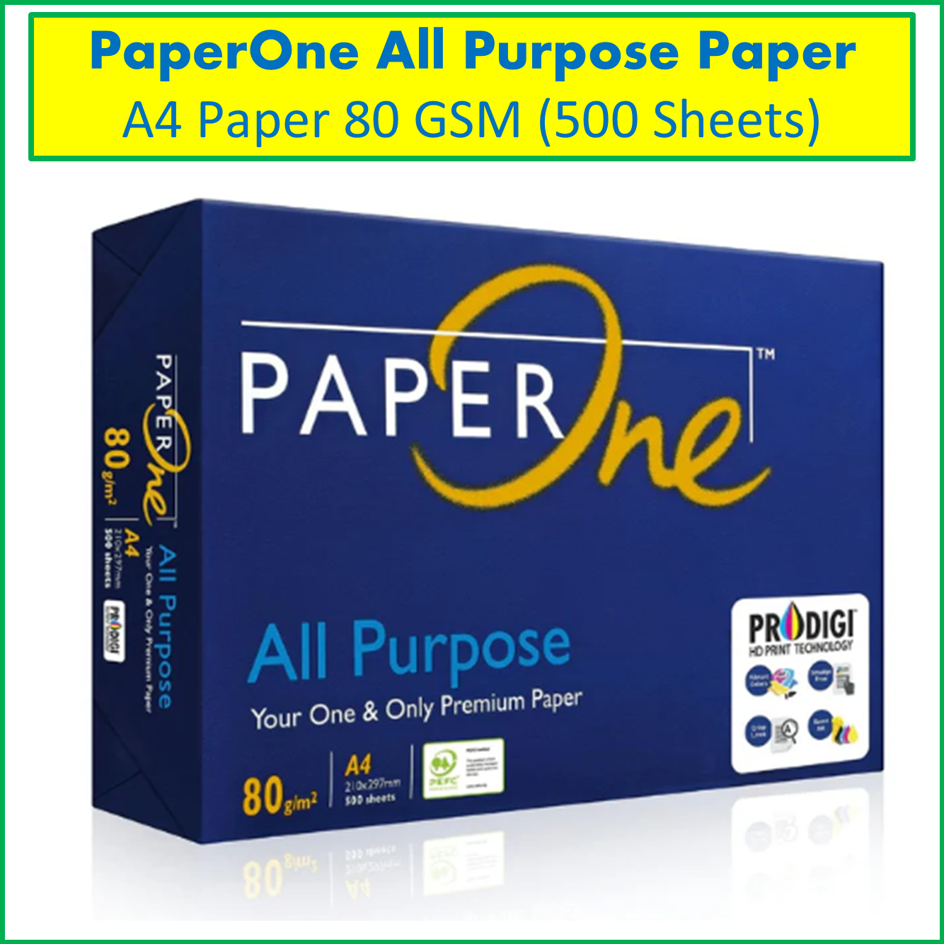 PaperOne A4 Printing Paper - All Purpose Paper 80gsm [Available in Single Ream / Box]